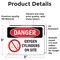 Signmission Oxygen Cylinders On Site Danger Sign, Vinyl Decal, 5in W x 3.5in L, 2PK OS-2PACK-DS-D-35-L-2057 - alternate 3
